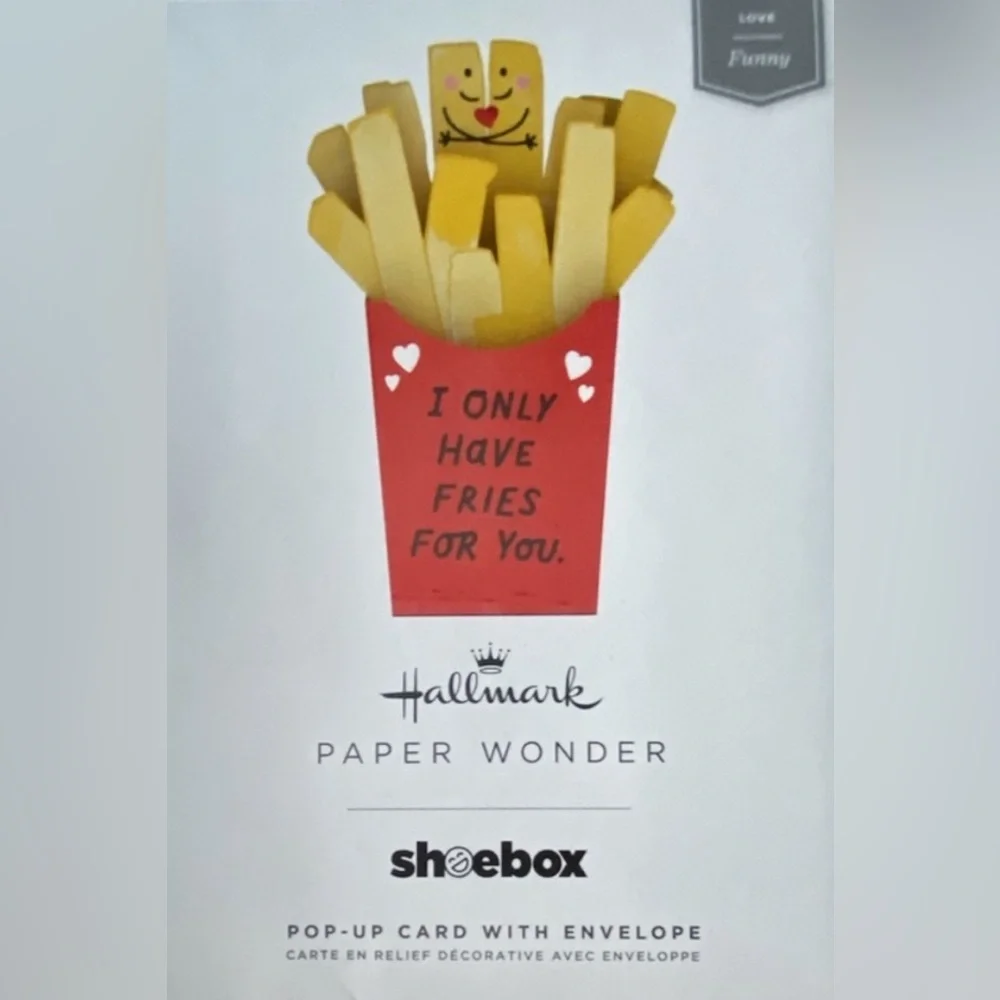 Hallmark Paper Wonder Red and Yellow Fries Card